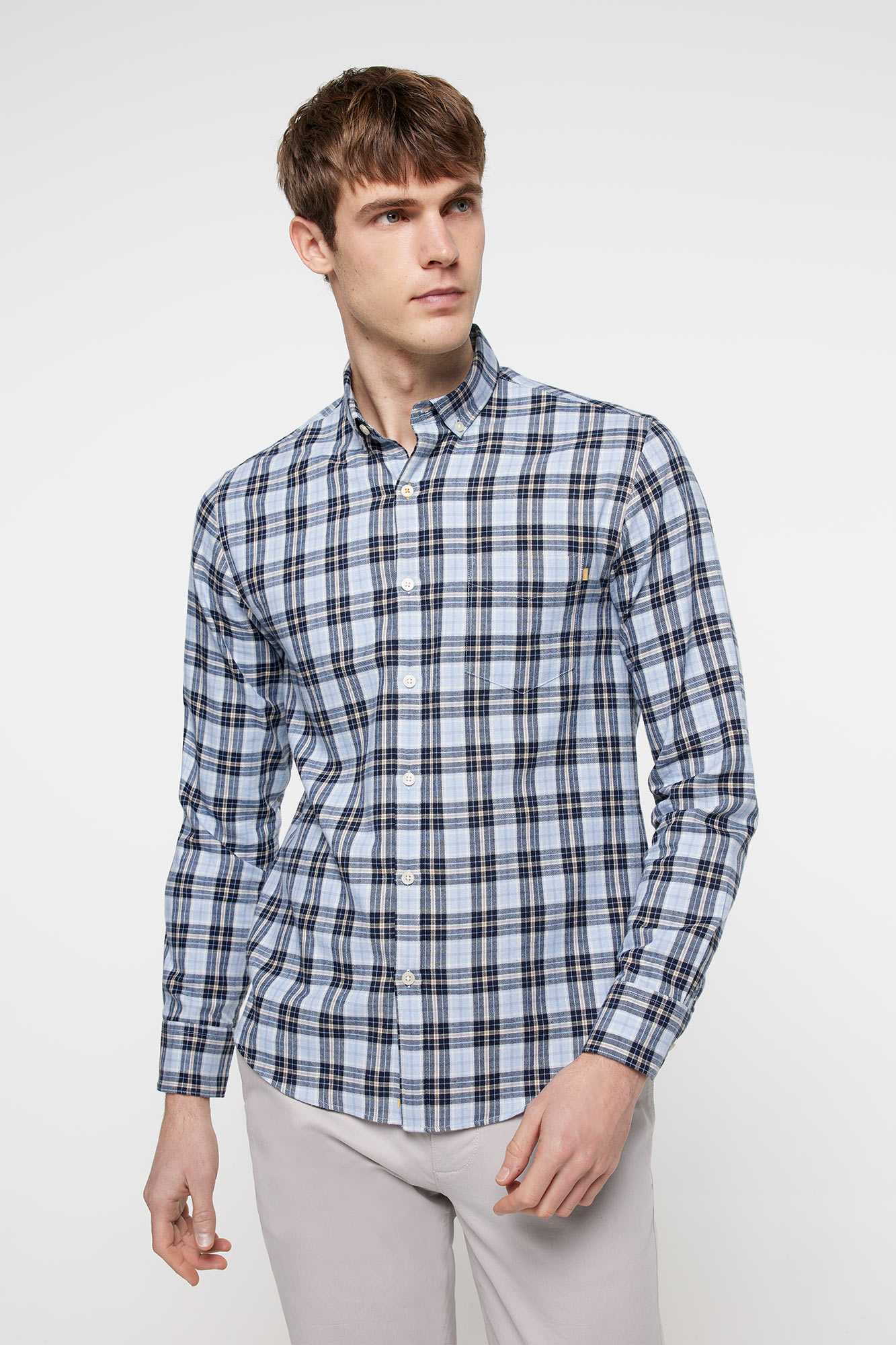 Camisa Twill Cuadros Camisas De Hombre Springfield Mx