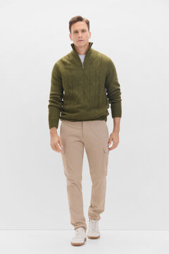 Cortefiel Pantalón cargo Beige