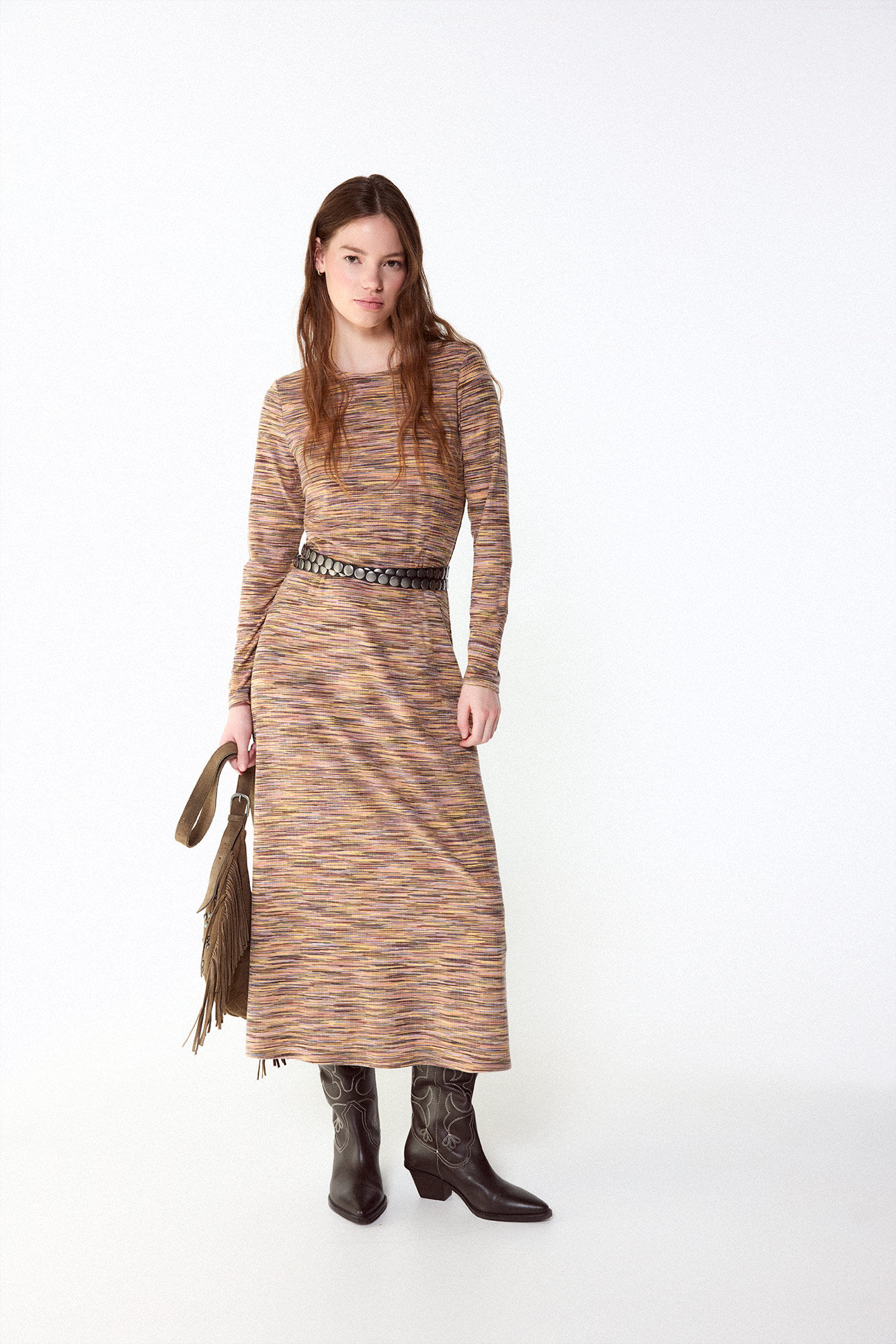 Slowlove Vestido de tejido melange