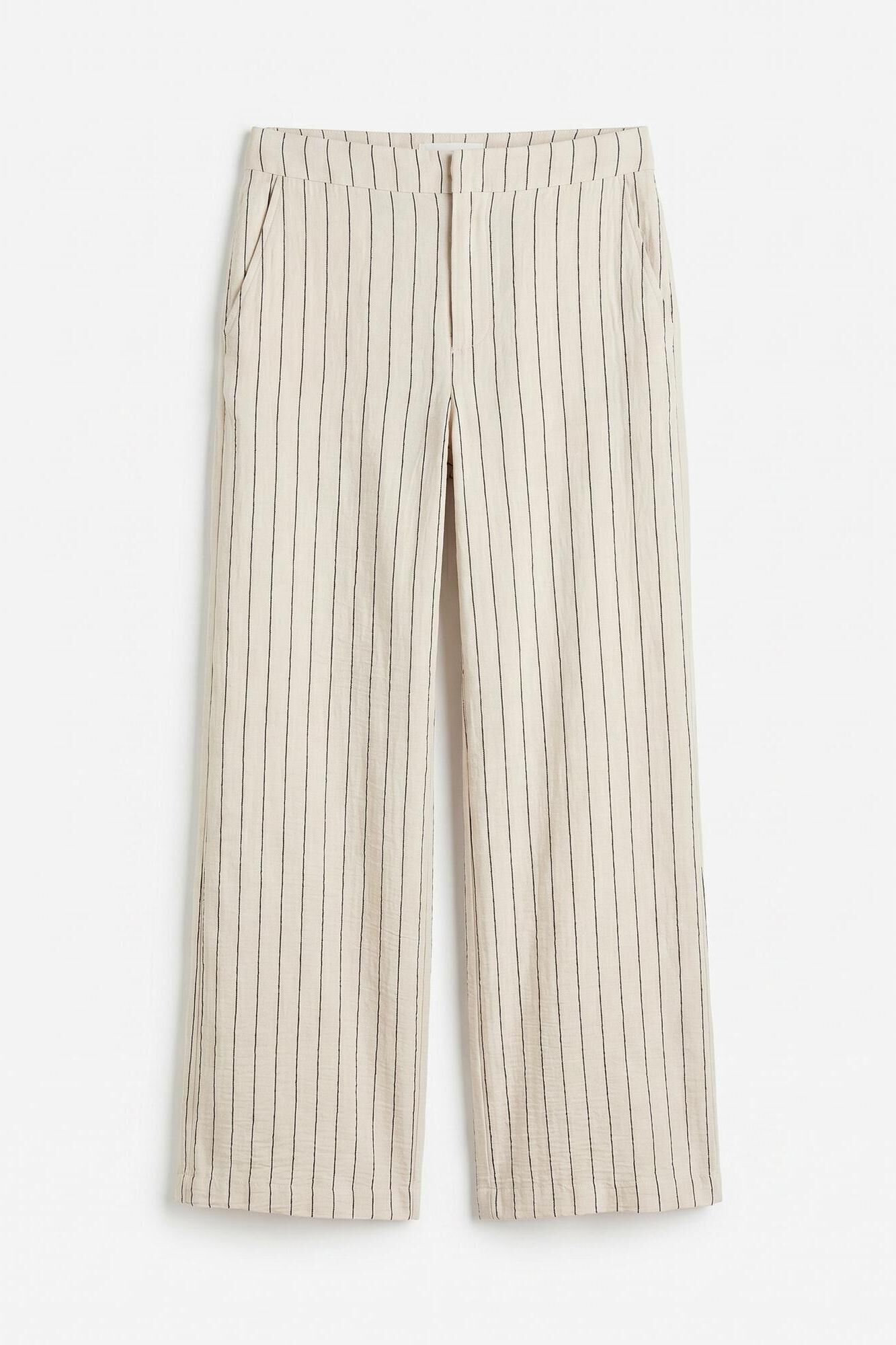 Slowlove Pantal&oacute;n de pata ancha Estampado blanco