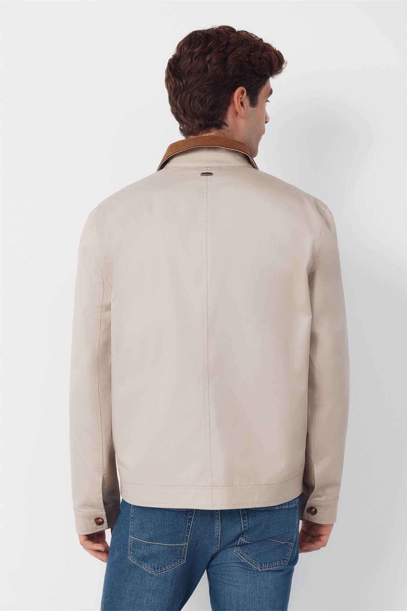 Cortefiel Cazadora con cuello combinado Beige