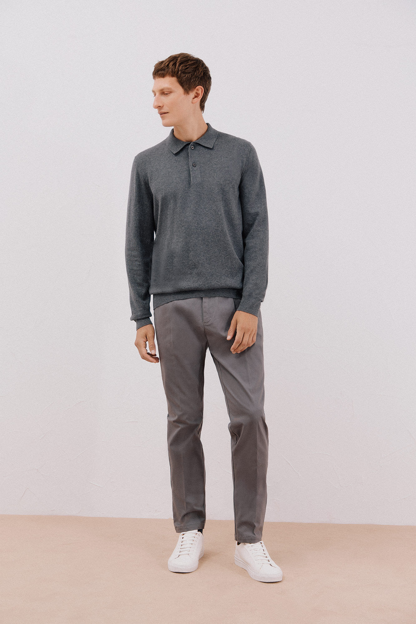 Cortefiel Su&eacute;ter algod&oacute;n cashmere cuello redondo ajustado