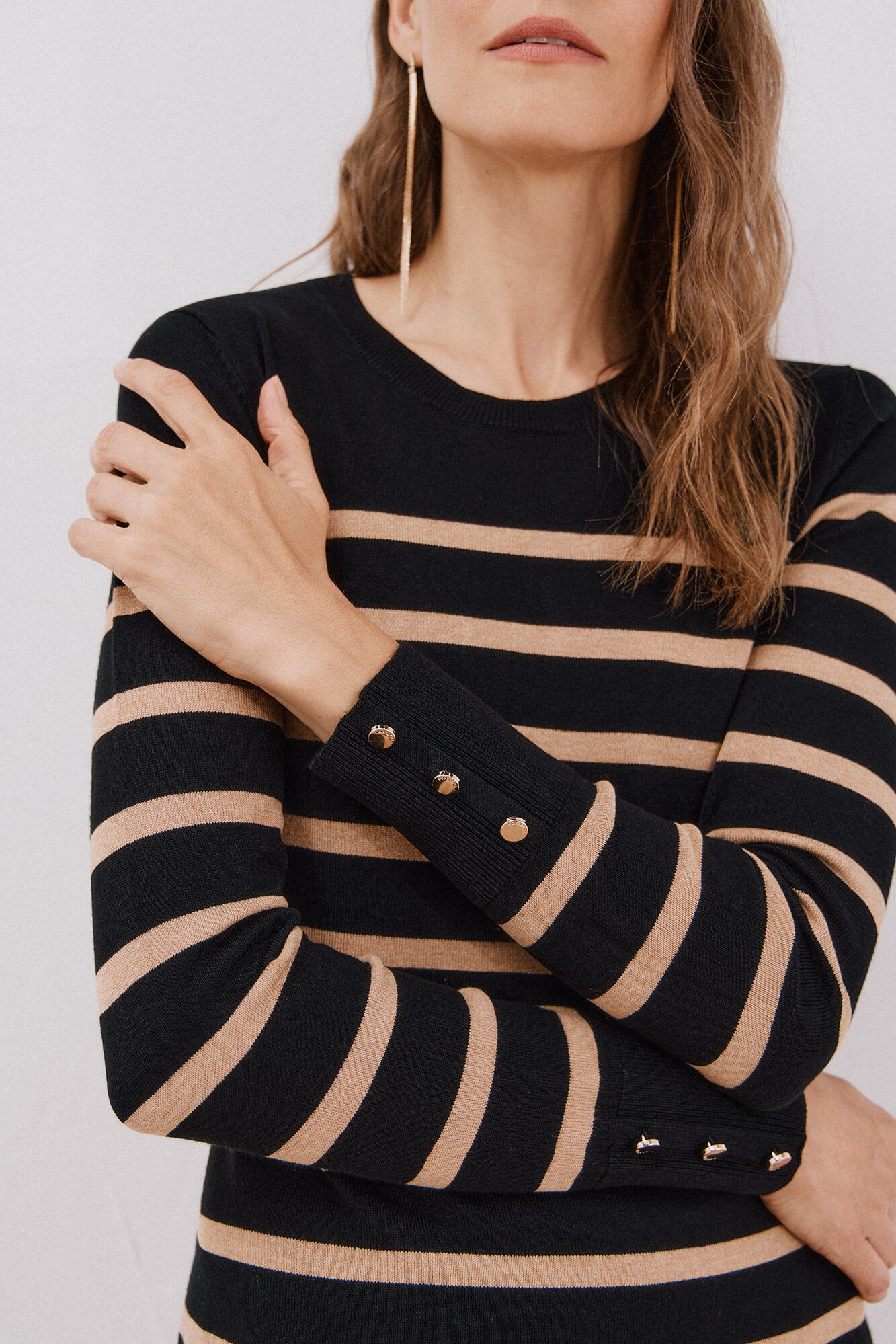 Cortefiel Su&eacute;ter de manga corta Negro