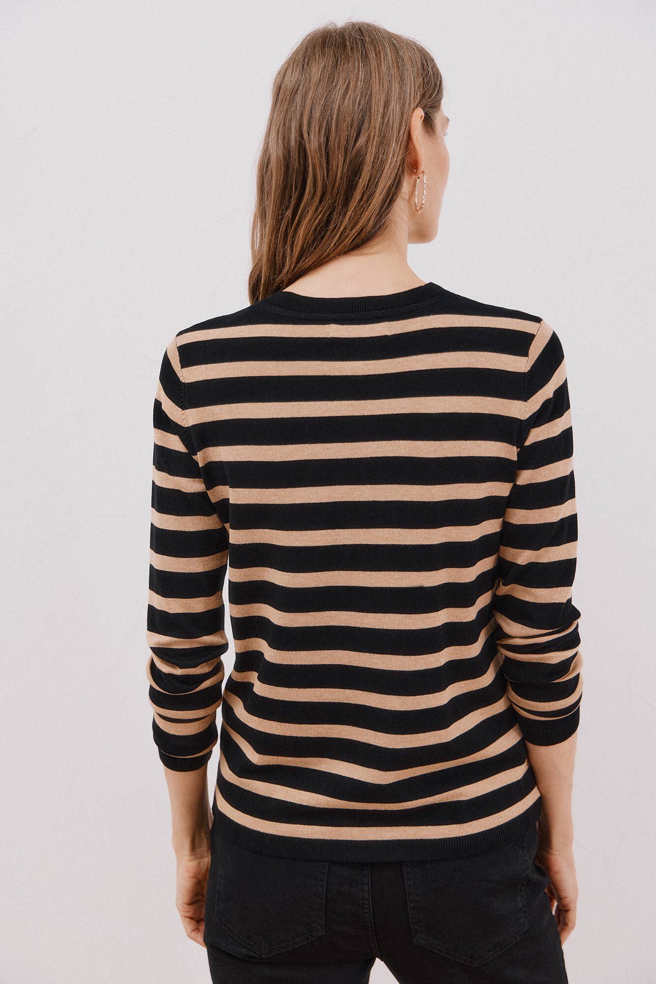 Cortefiel Su&eacute;ter de tejido fino Negro