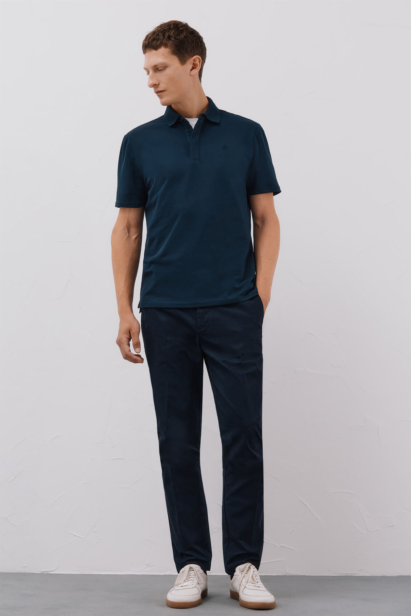 Cortefiel Polo regular fit Azul marino
