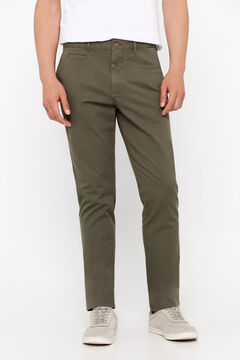 Cortefiel Pantalón chino ligero slim fit Kaki
