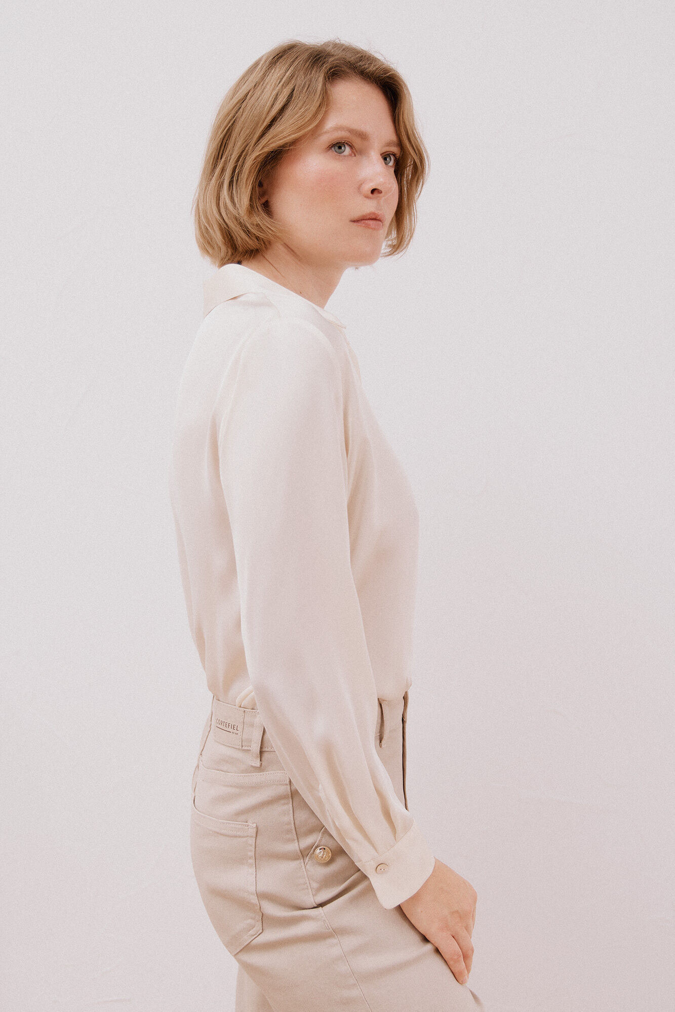 Cortefiel Camisa satinada