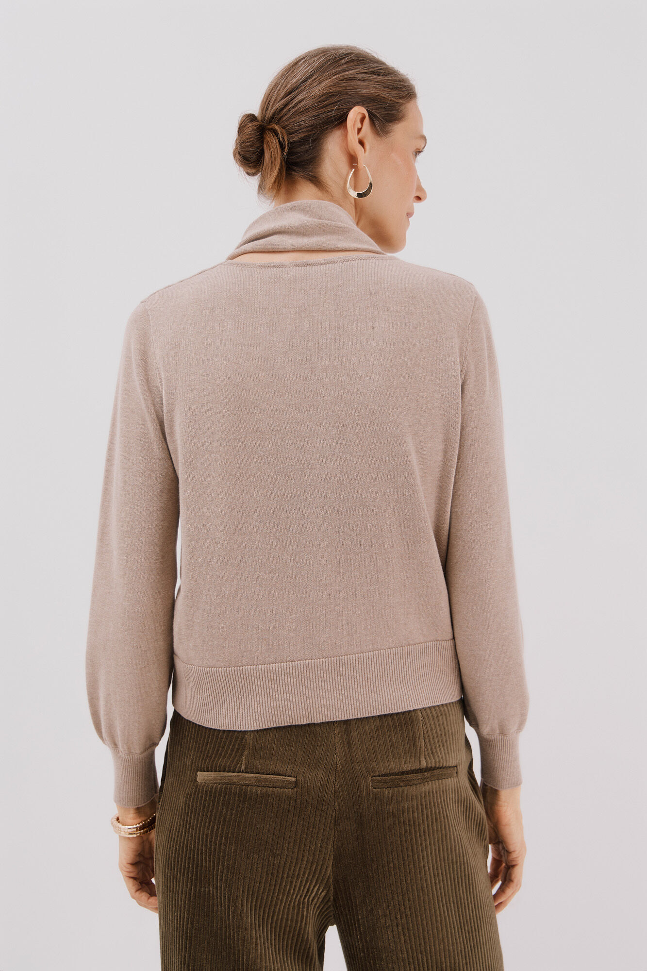 Cortefiel Chamarra con bufanda Beige