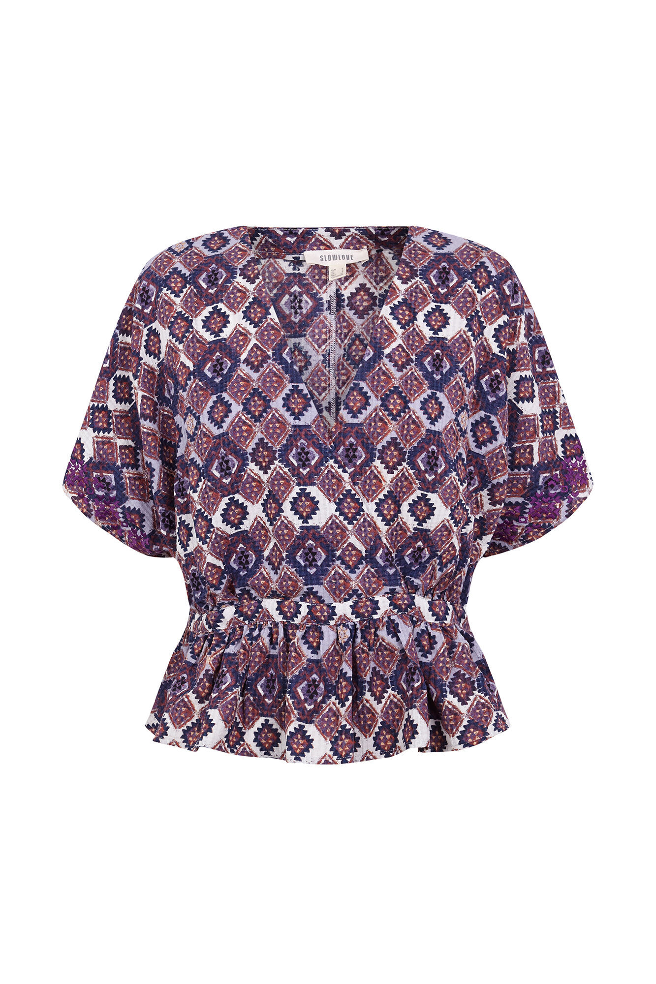 Slowlove Blusa estampada bordada Multicolor