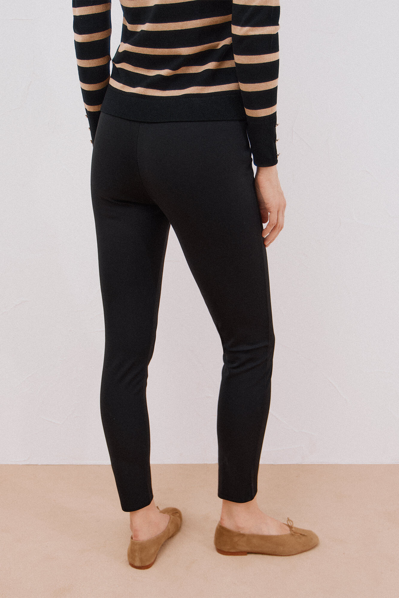 Cortefiel Legging de mujer de tejido Marr&oacute;n