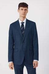 Cortefiel Americana de traje ojo de perdiz COOLMAX&reg; Azul oscuro