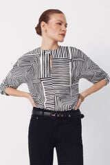 Cortefiel Top estampado Estampado blanco