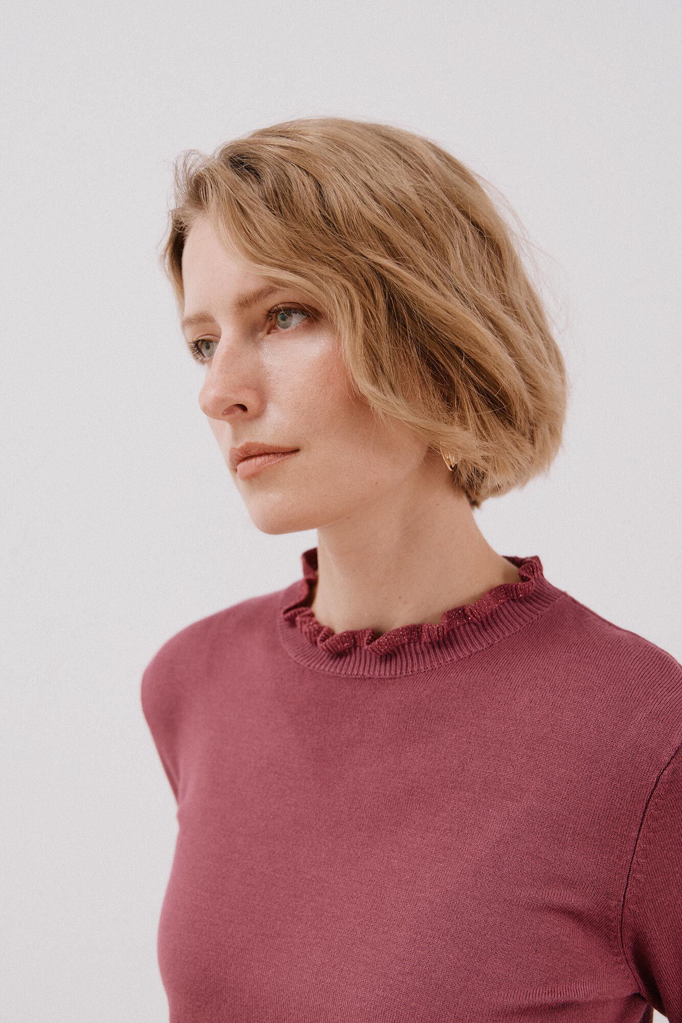 Cortefiel Chaleco calado bicolor