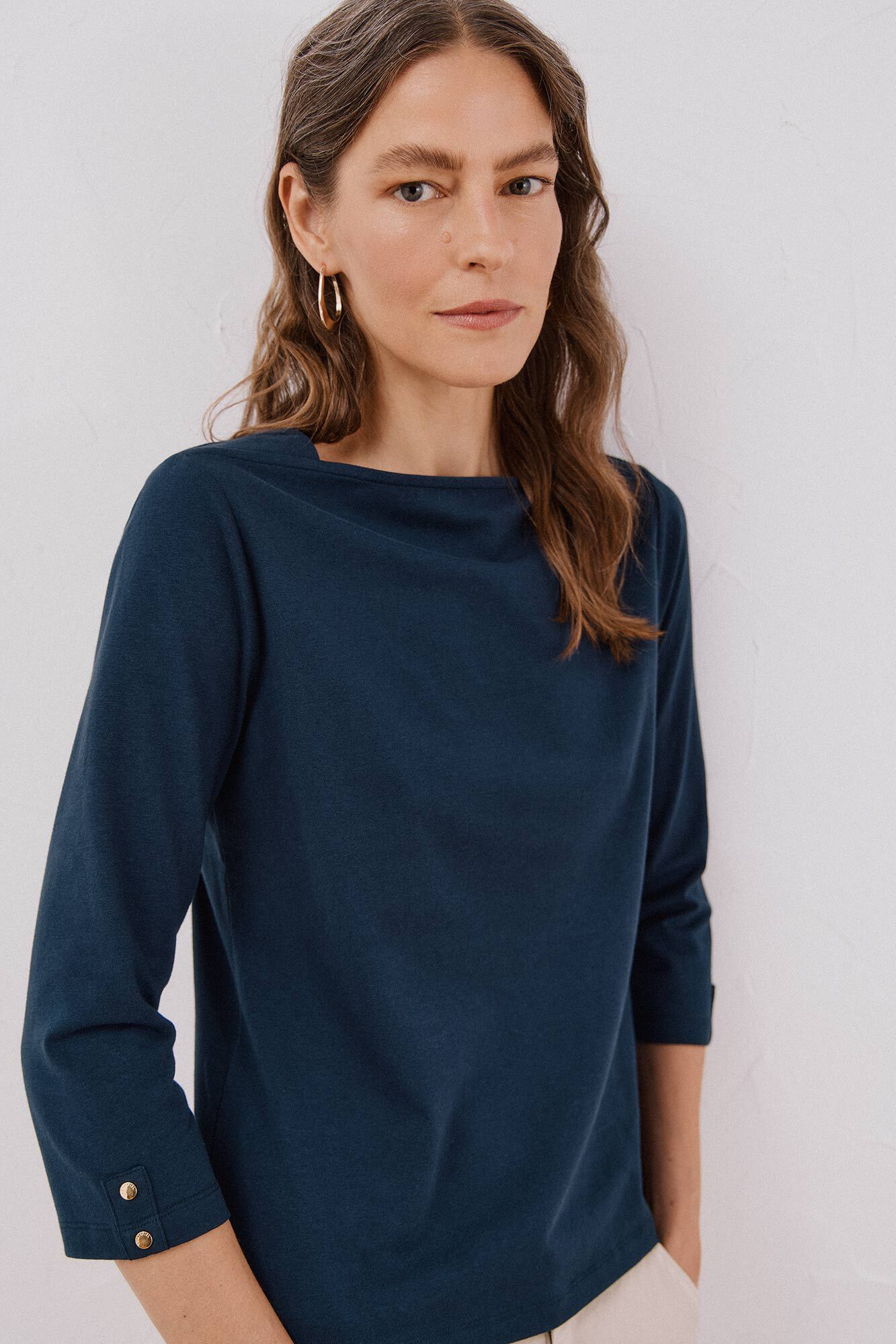 Cortefiel Playera b&aacute;sica barco Azul marino