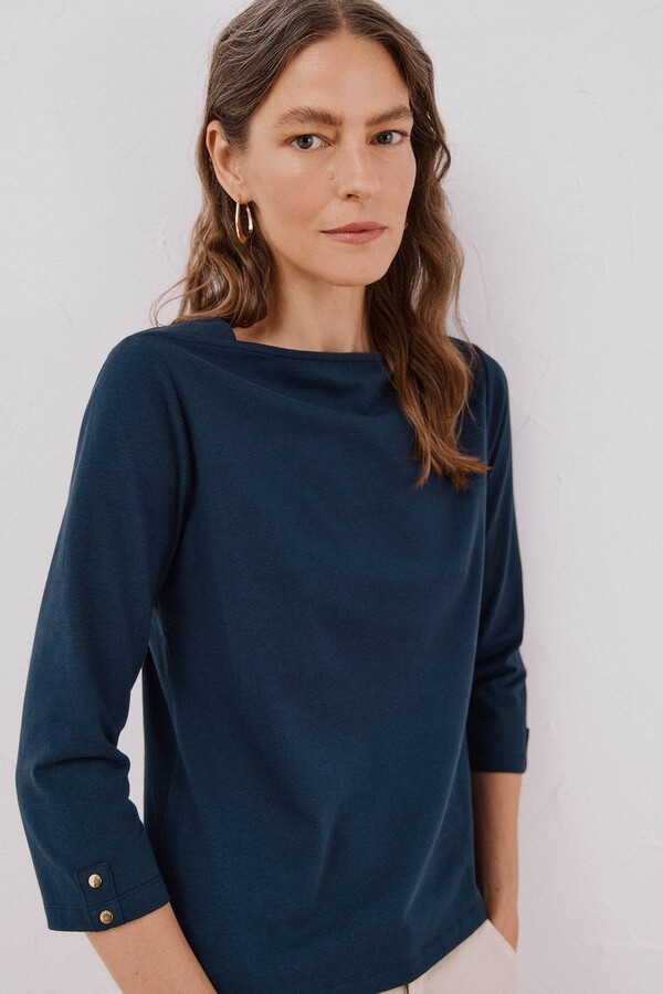 Cortefiel Playera básica barco Azul marino