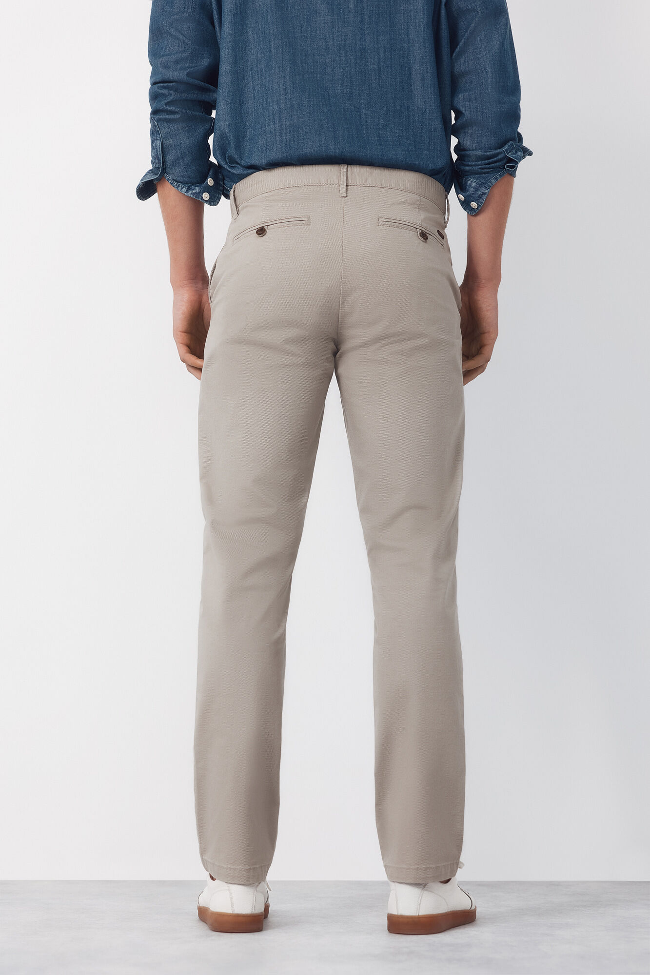 Cortefiel Pantal&oacute;n chino print slim Beige