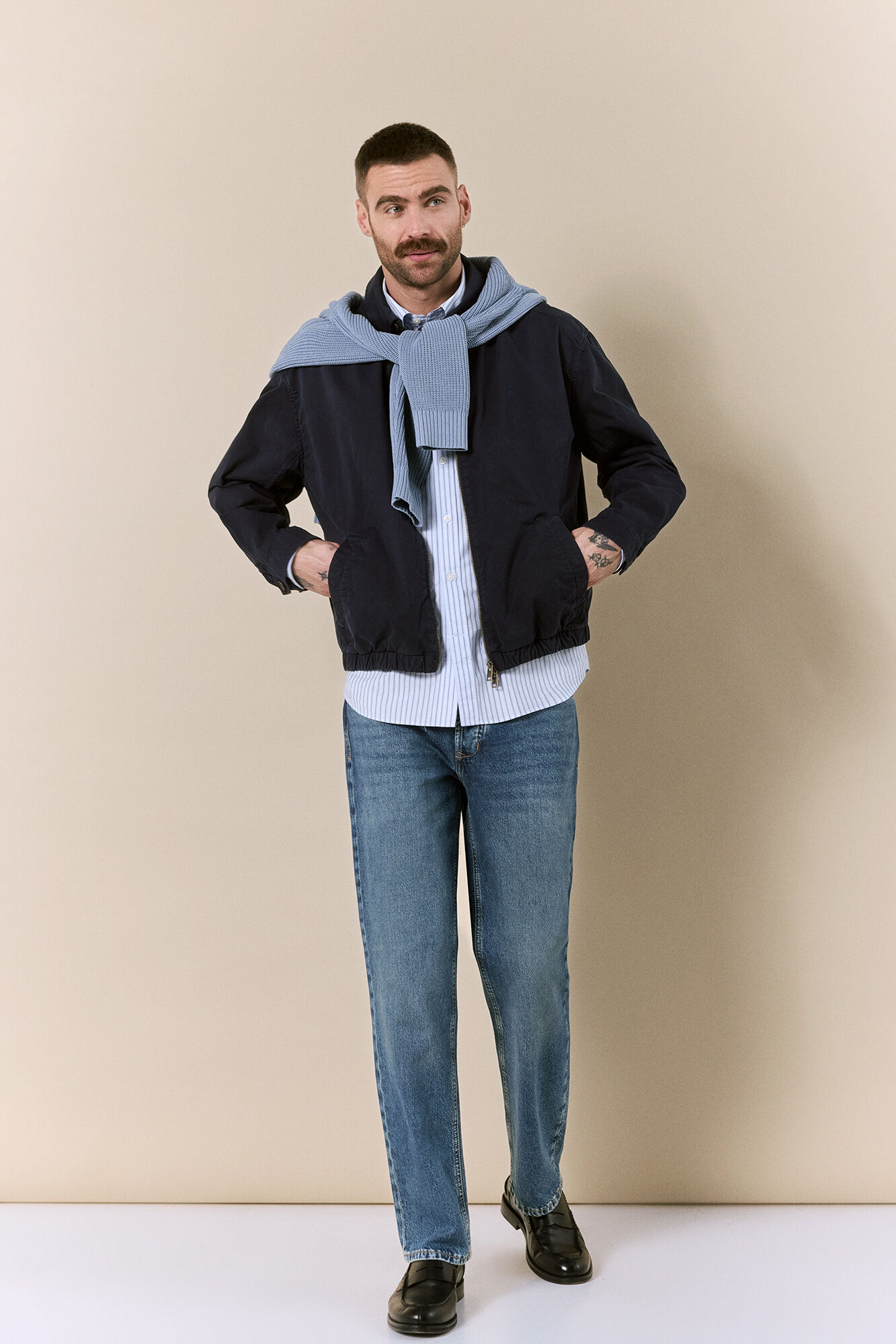 OOTO Cazadora ligera casual Azul oscuro