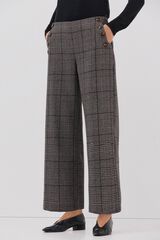 Cortefiel Pantalón de mujer crop y ancho Estampado gris