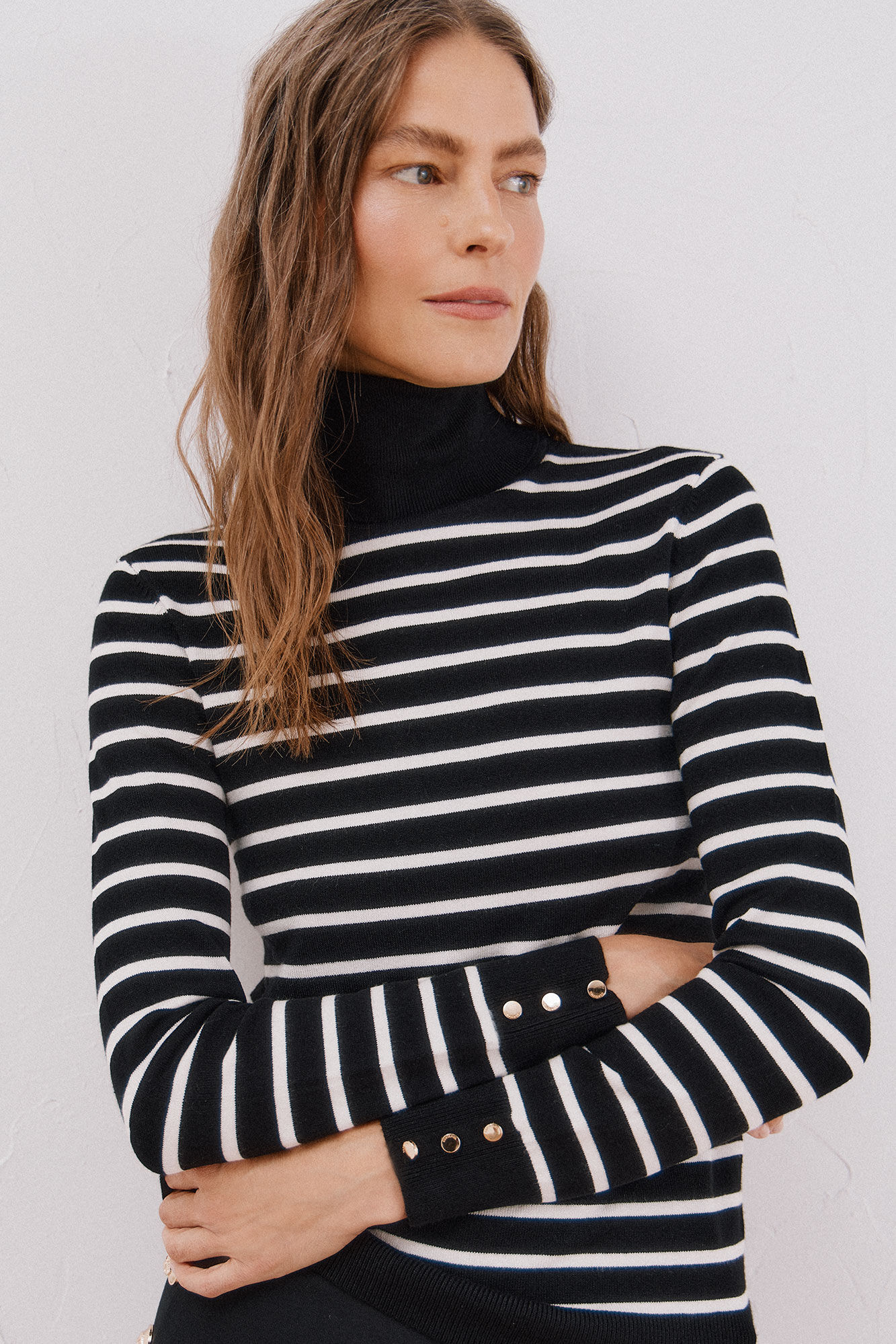 Cortefiel Su&eacute;ter de manga corta Negro