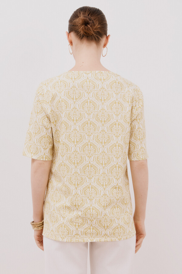 Cortefiel Playera básica escote barco Multicolor