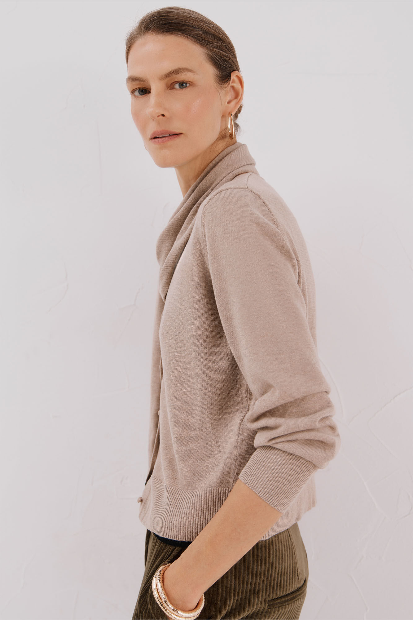 Cortefiel Chamarra con bufanda Beige