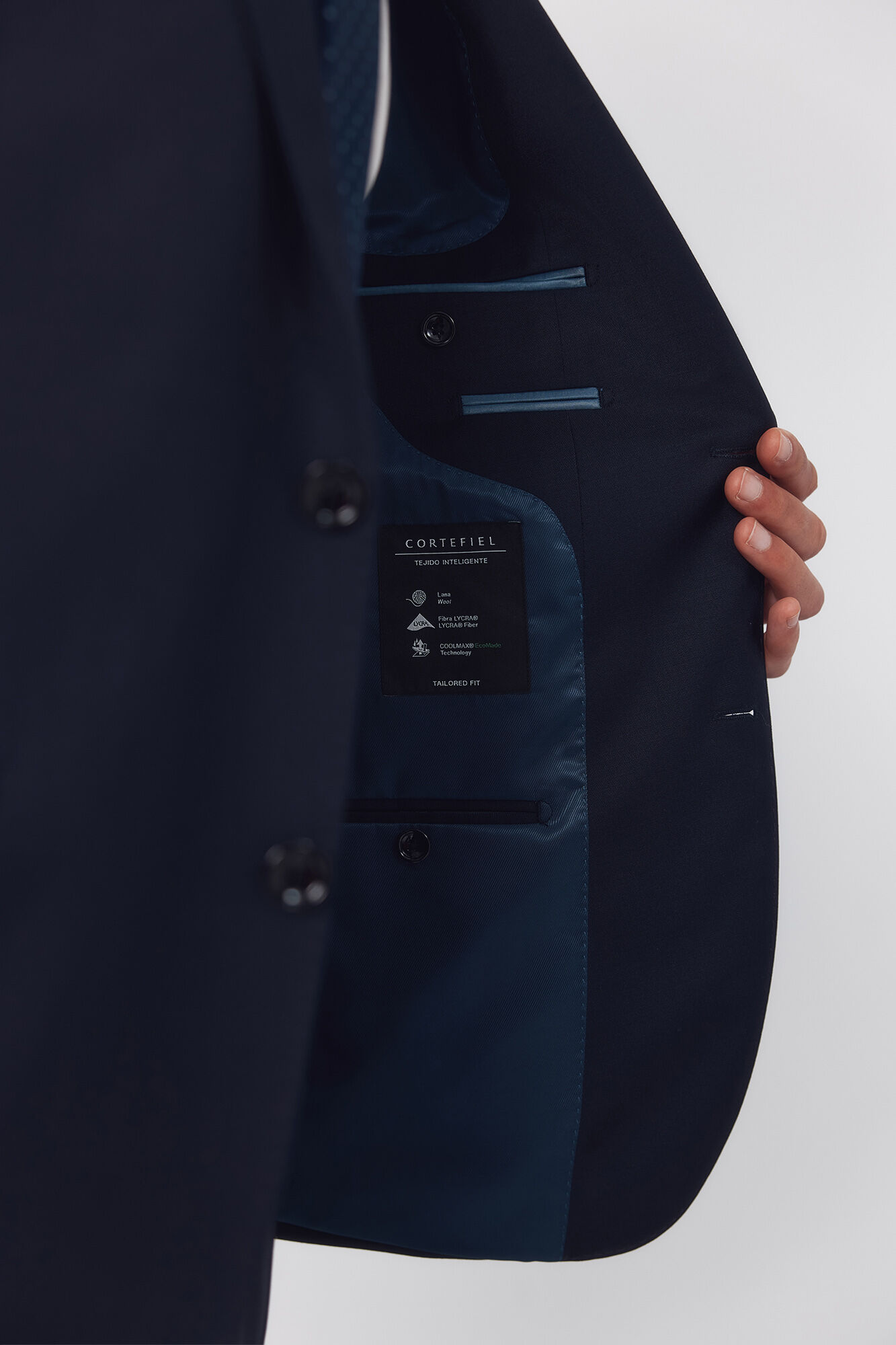Cortefiel Americana de traje lisa COOLMAX&reg; Azul marino