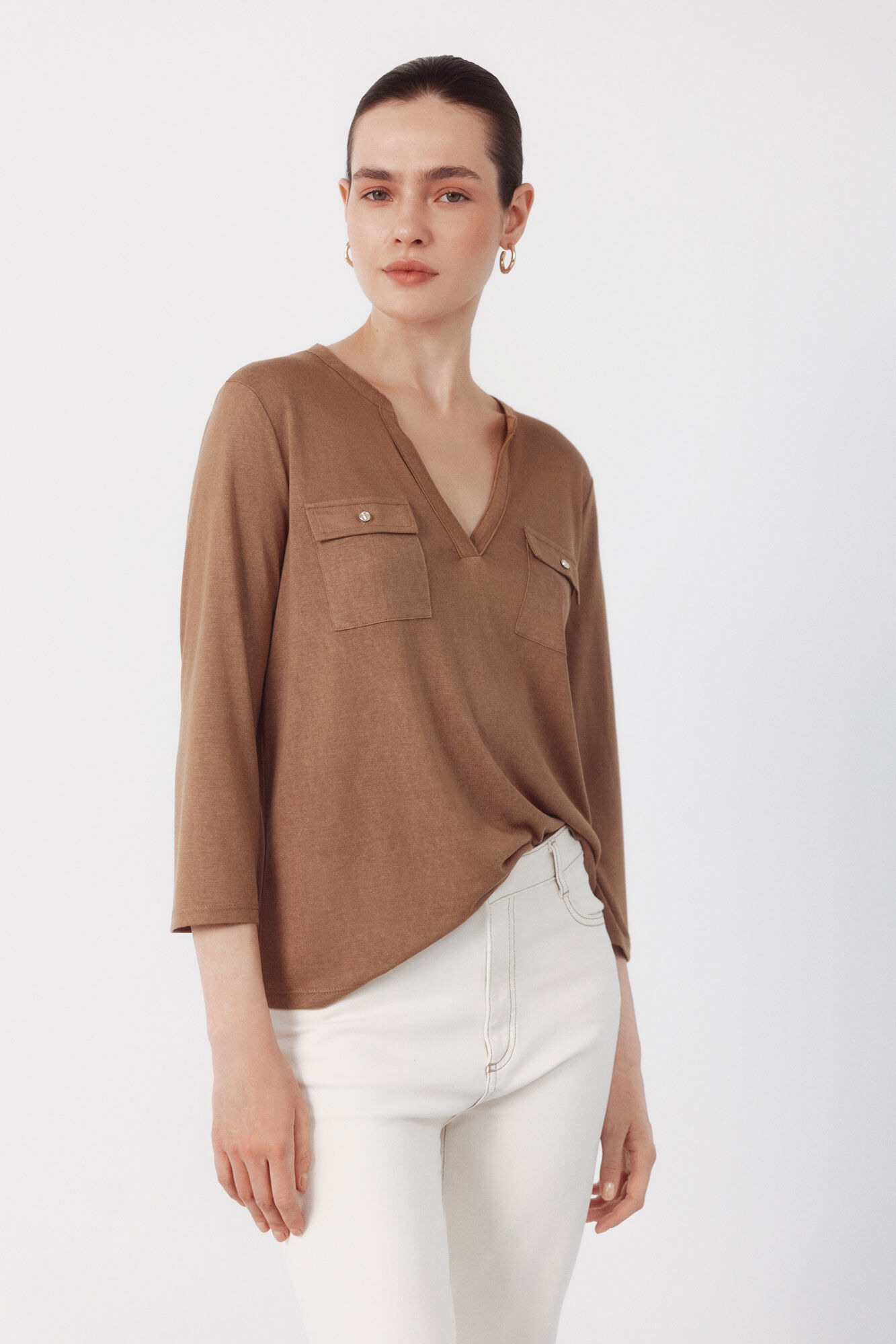 Cortefiel Playera con bolsillos