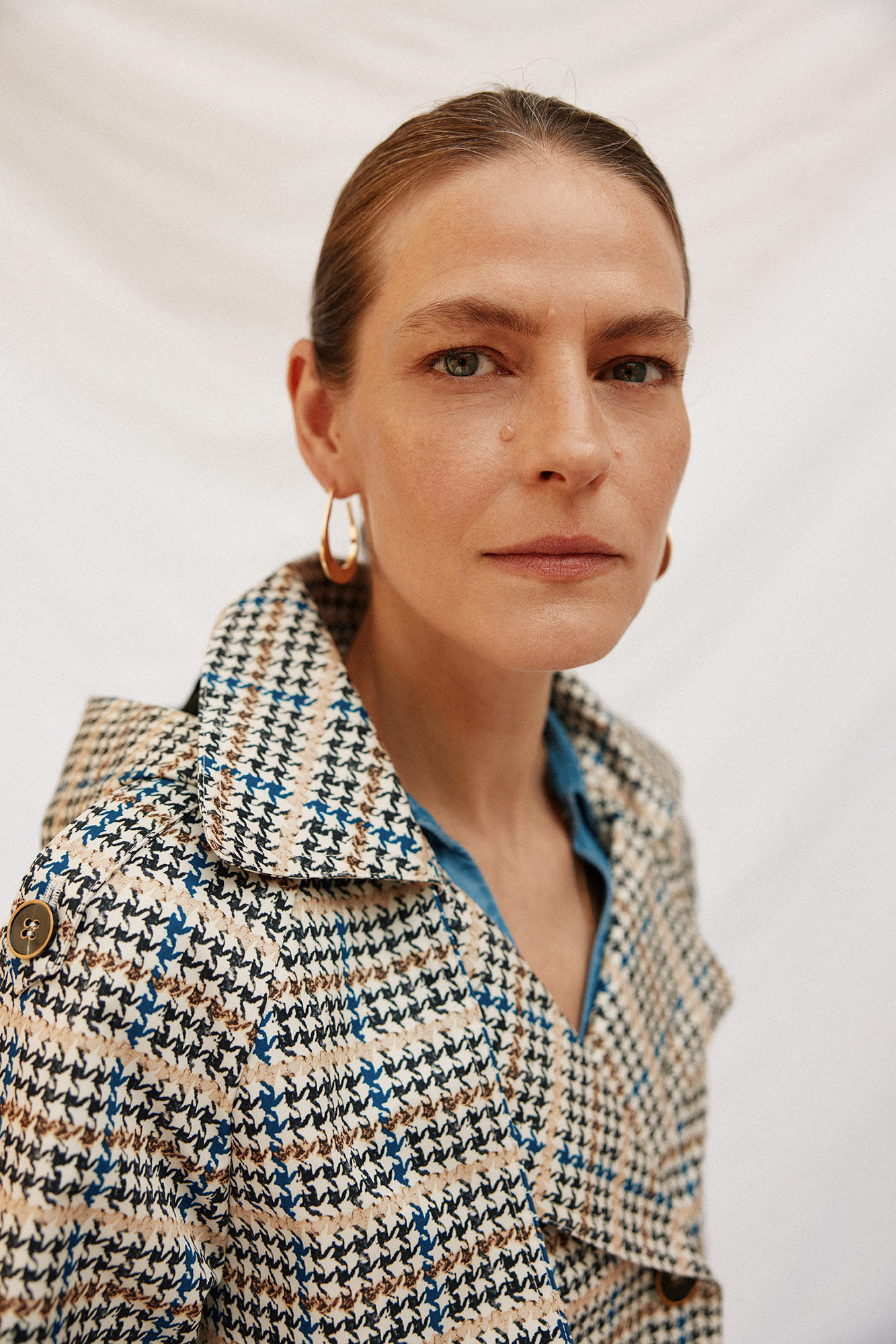 Cortefiel Gabardina corta de silueta con vuelo Multicolor