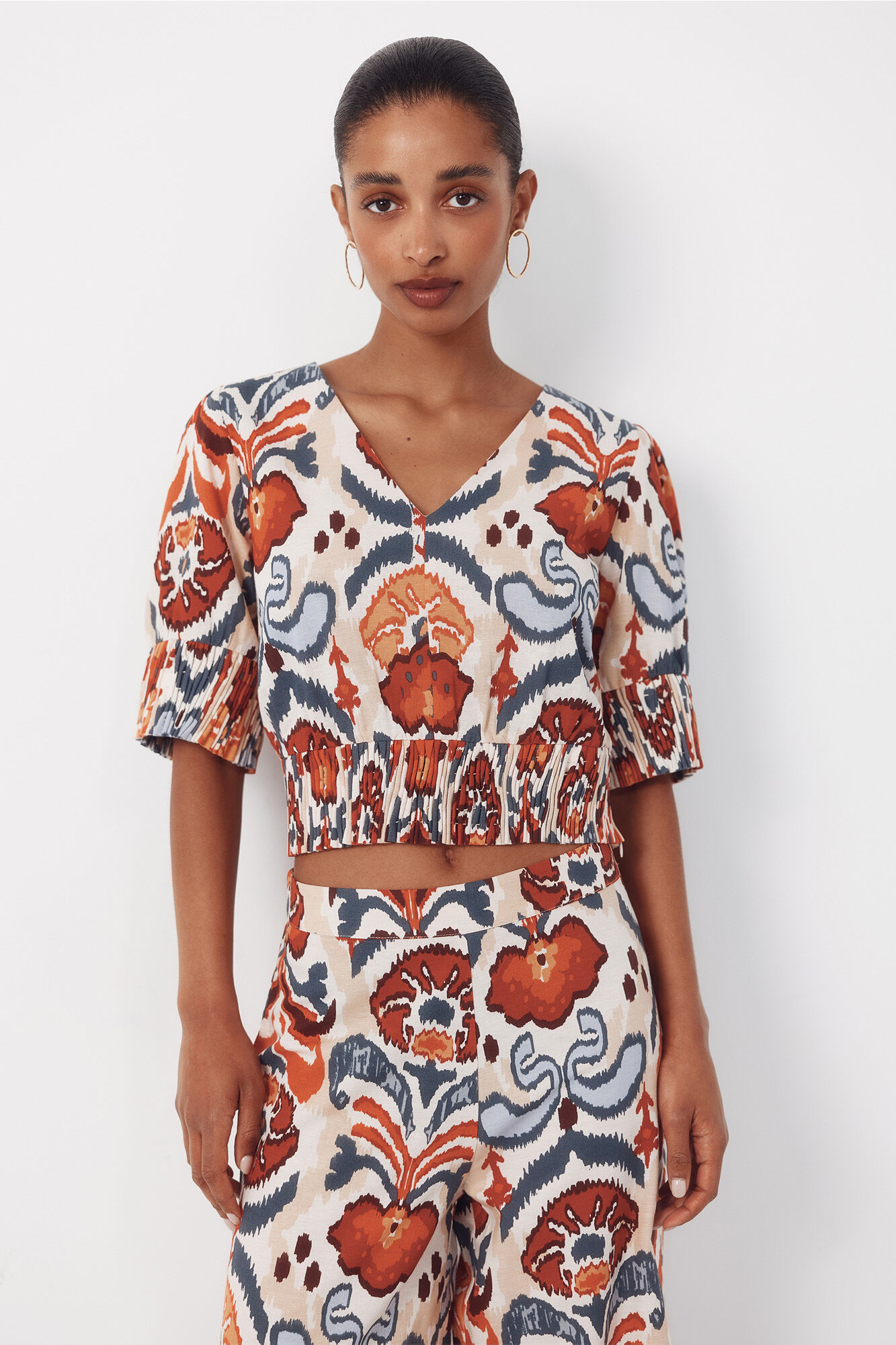 Cortefiel Blusa estampada
