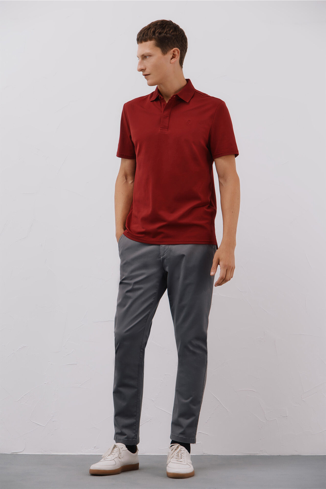 Cortefiel Polo regular fit Granate