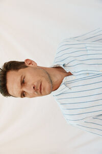 Cortefiel Polera rayas algod&oacute;n lino manga corta