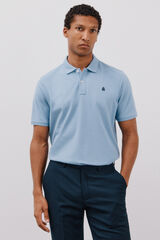 Cortefiel Polo básico piqué Azul