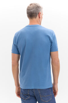 Cortefiel Camiseta básica piqué Azul