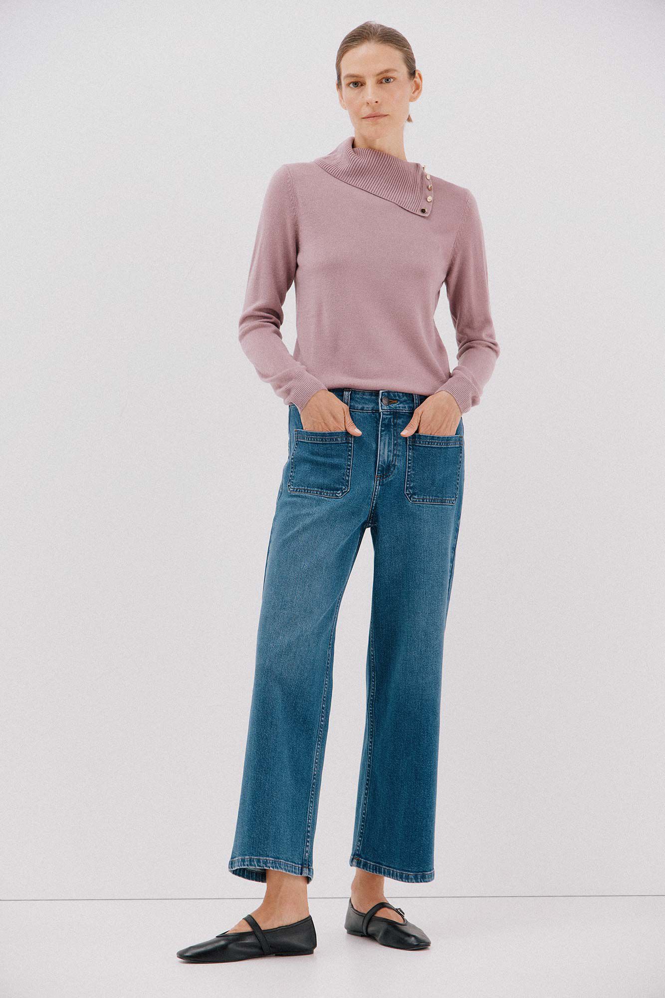 Cortefiel Pantalones marine bolsillos