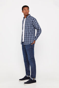 Cortefiel Camisa cuadros coolmax Azul marino