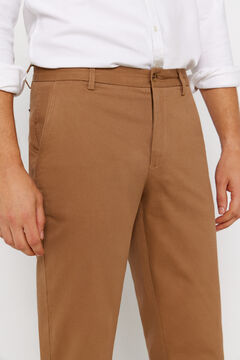 Cortefiel Pantalón chino estampado regular fit Marrón