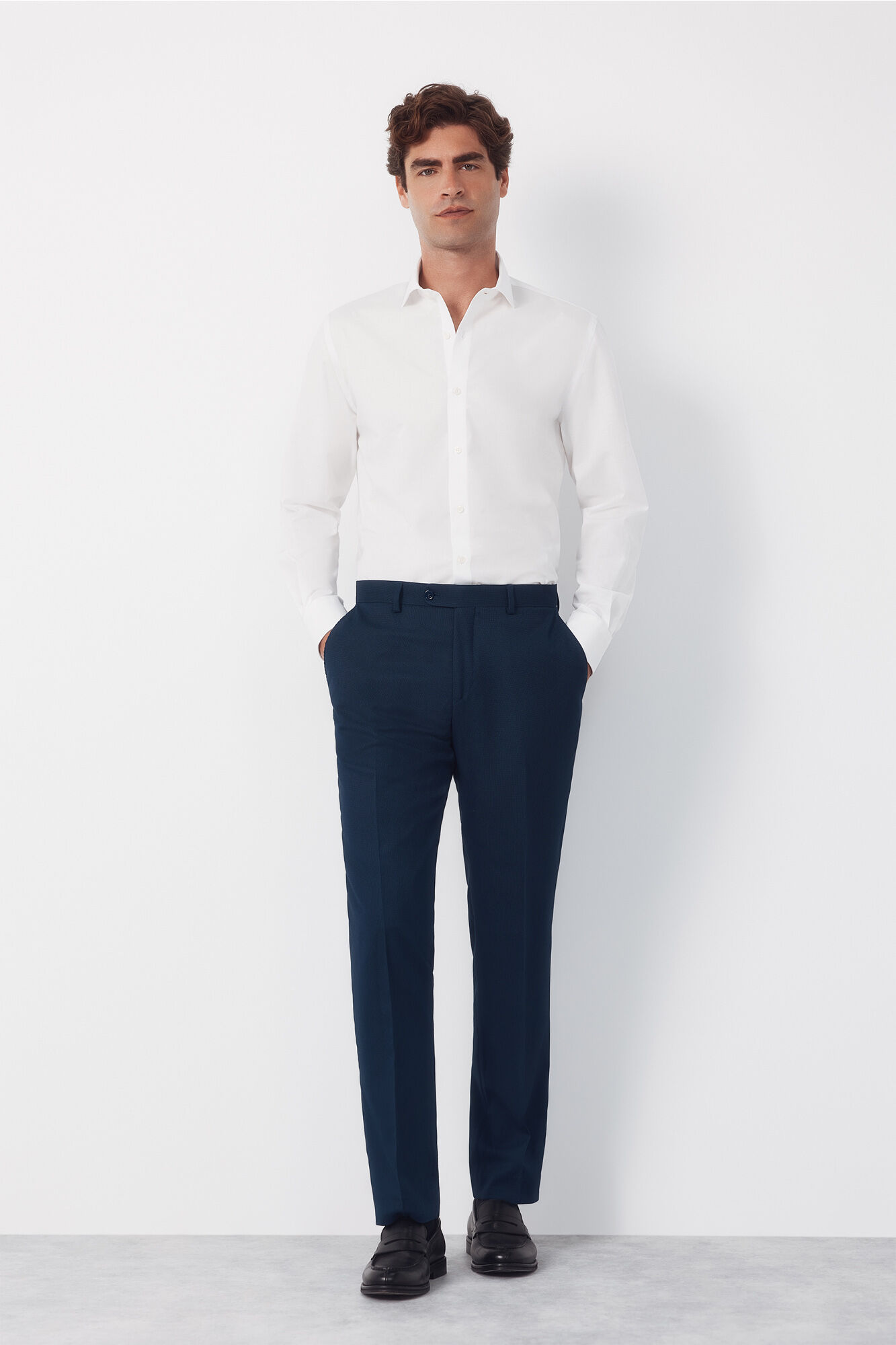 Cortefiel Pantal&oacute;n traje estructura Serie XXI azul&oacute;n Azul oscuro