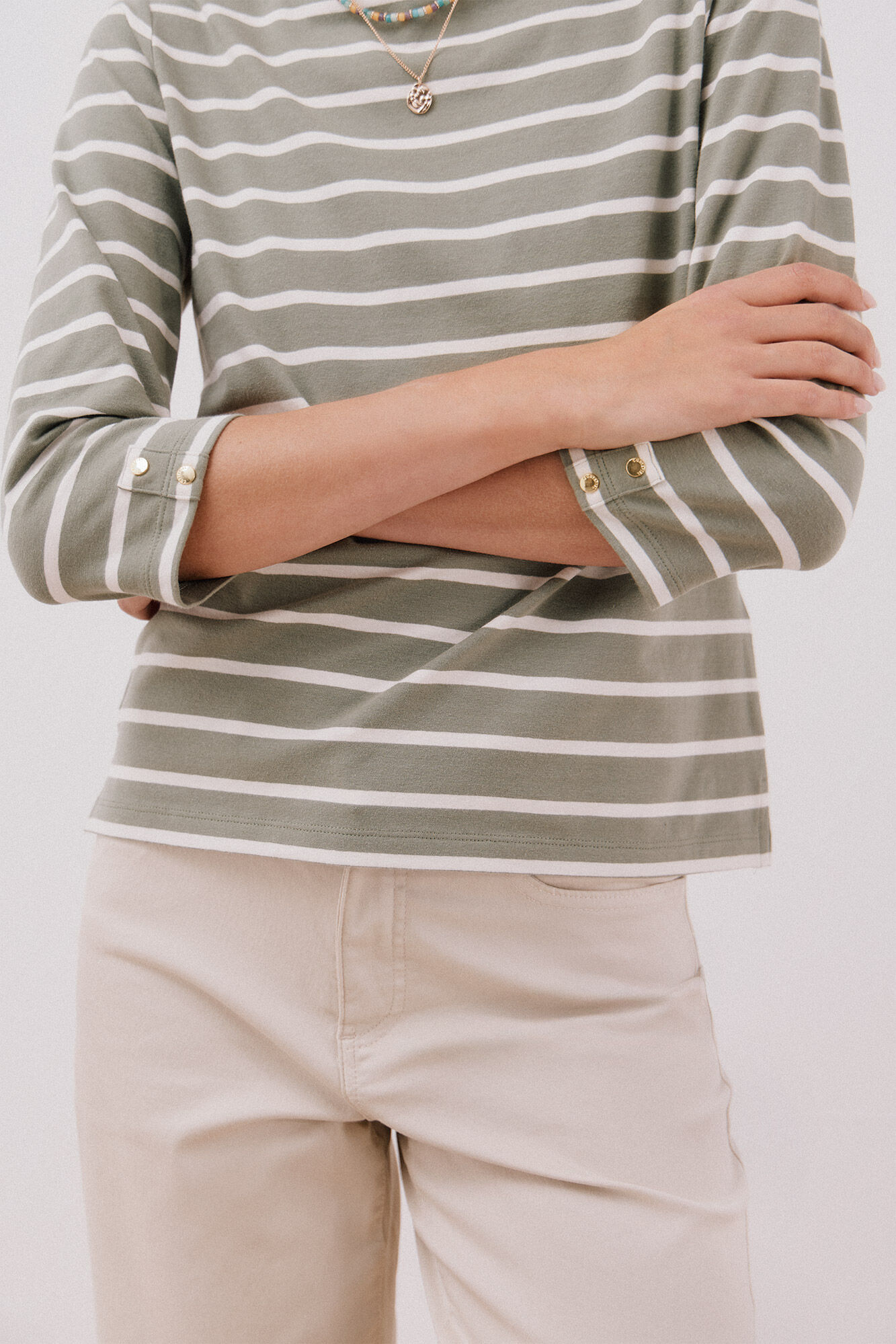 Cortefiel Playera b&aacute;sica barco Estampado verde