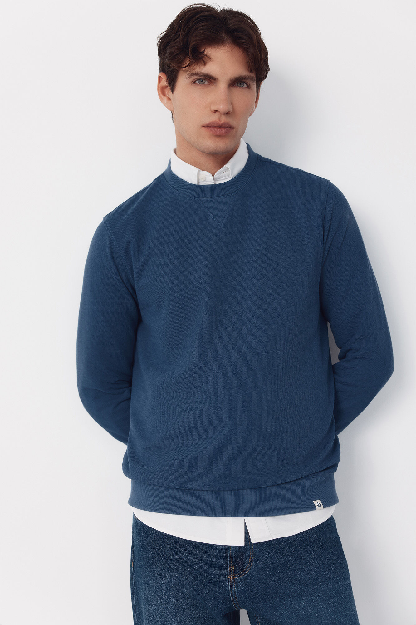 Cortefiel Sudadera estructura cuello caja