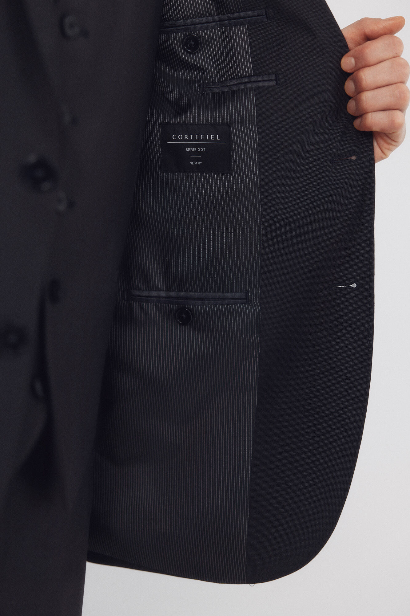 Cortefiel Americana traje estructura Serie XXI Gris oscuro