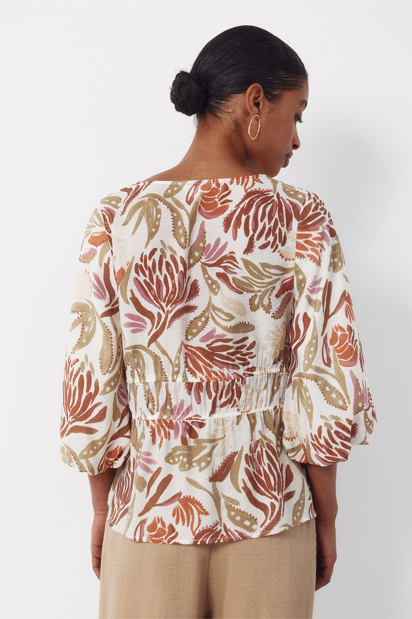 Cortefiel Blusa estampada Multicolor