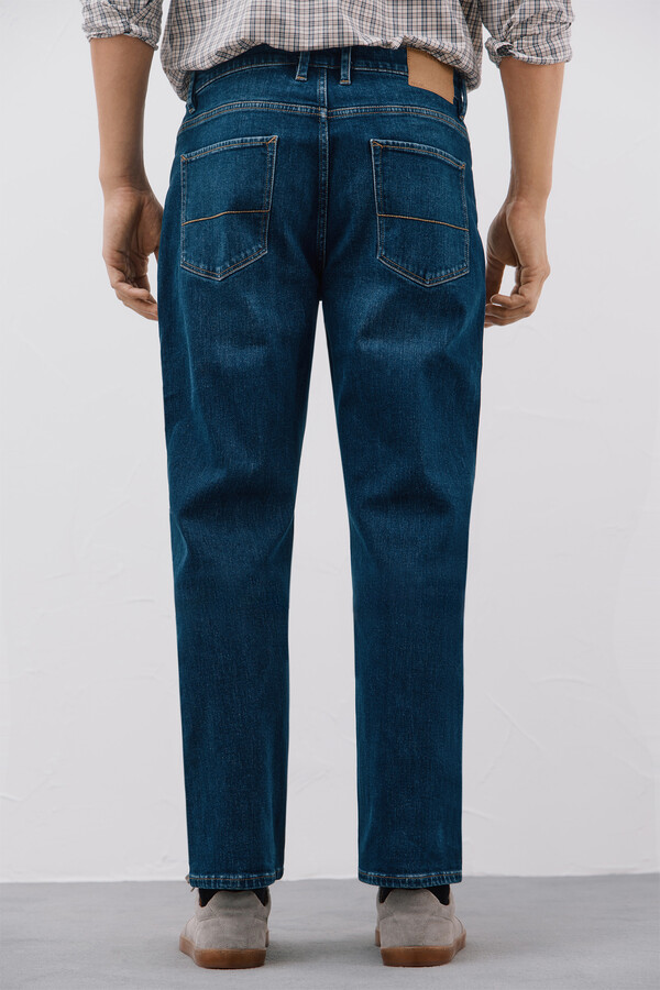 Cortefiel Pantalón denim regular fit Azul