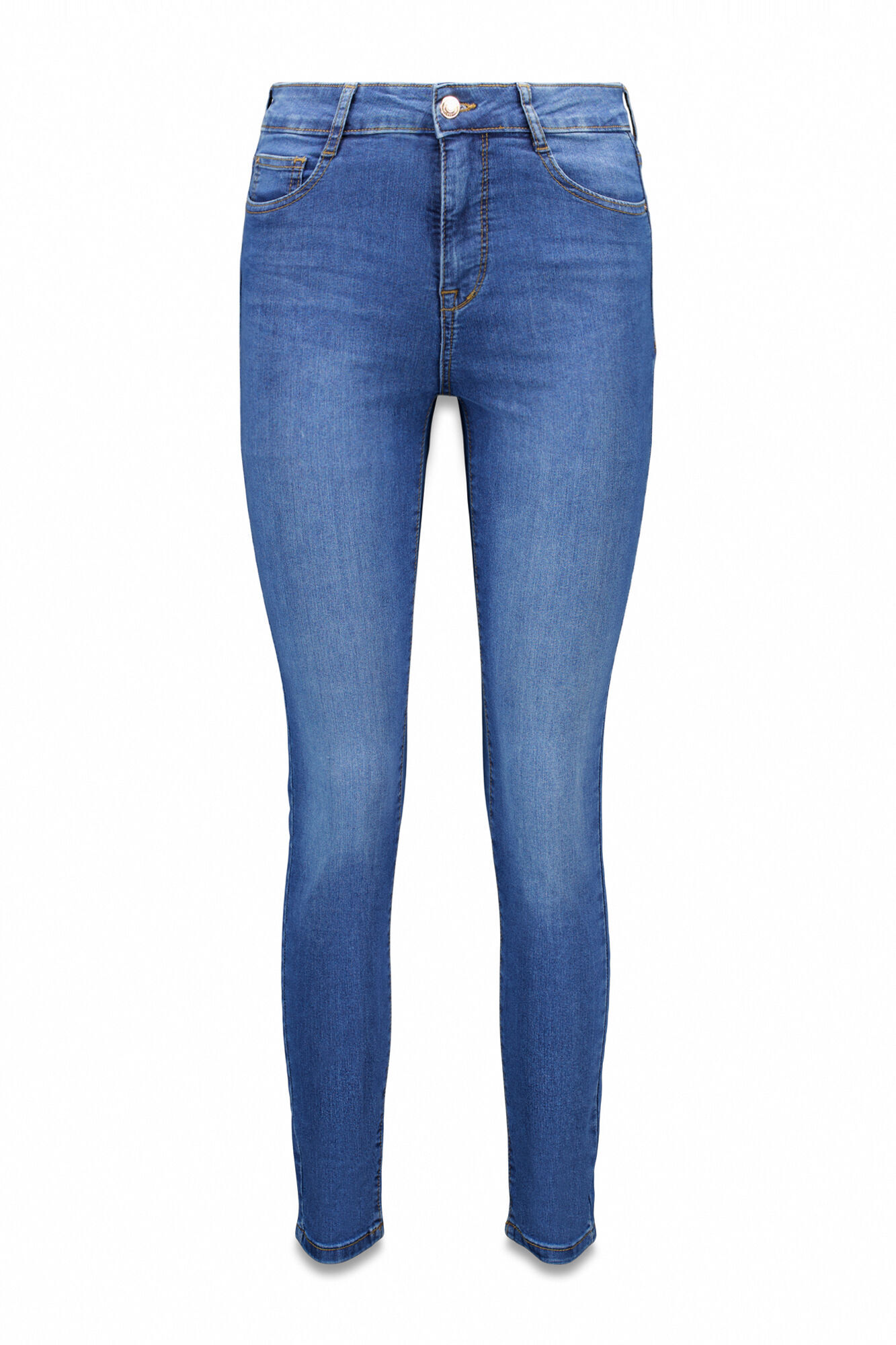 Cortefiel Pantalones palazzo botones Azul