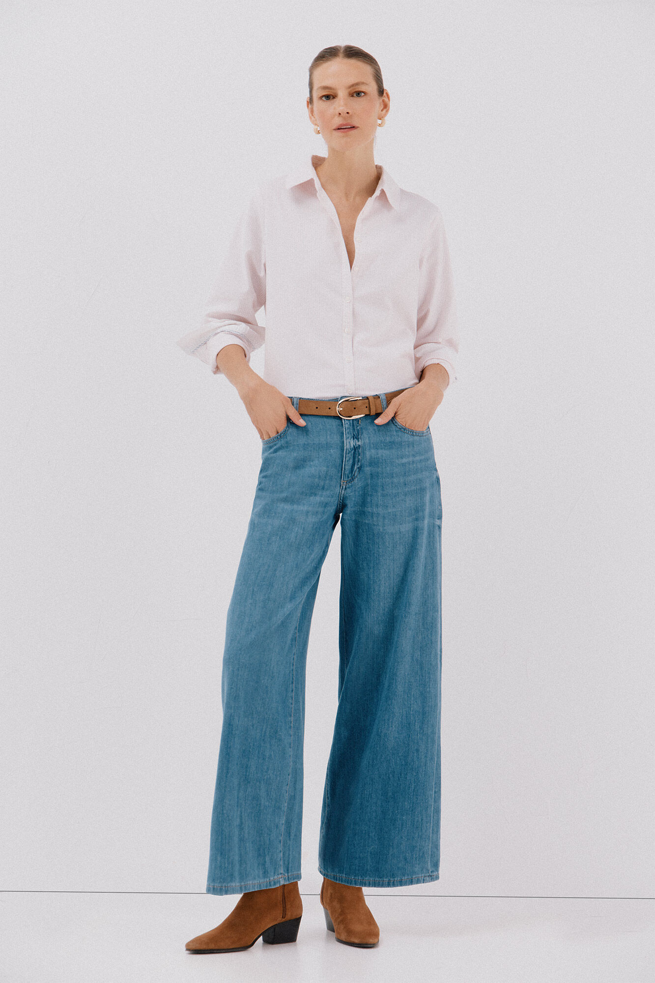 Cortefiel Camisa oxford  Rosa