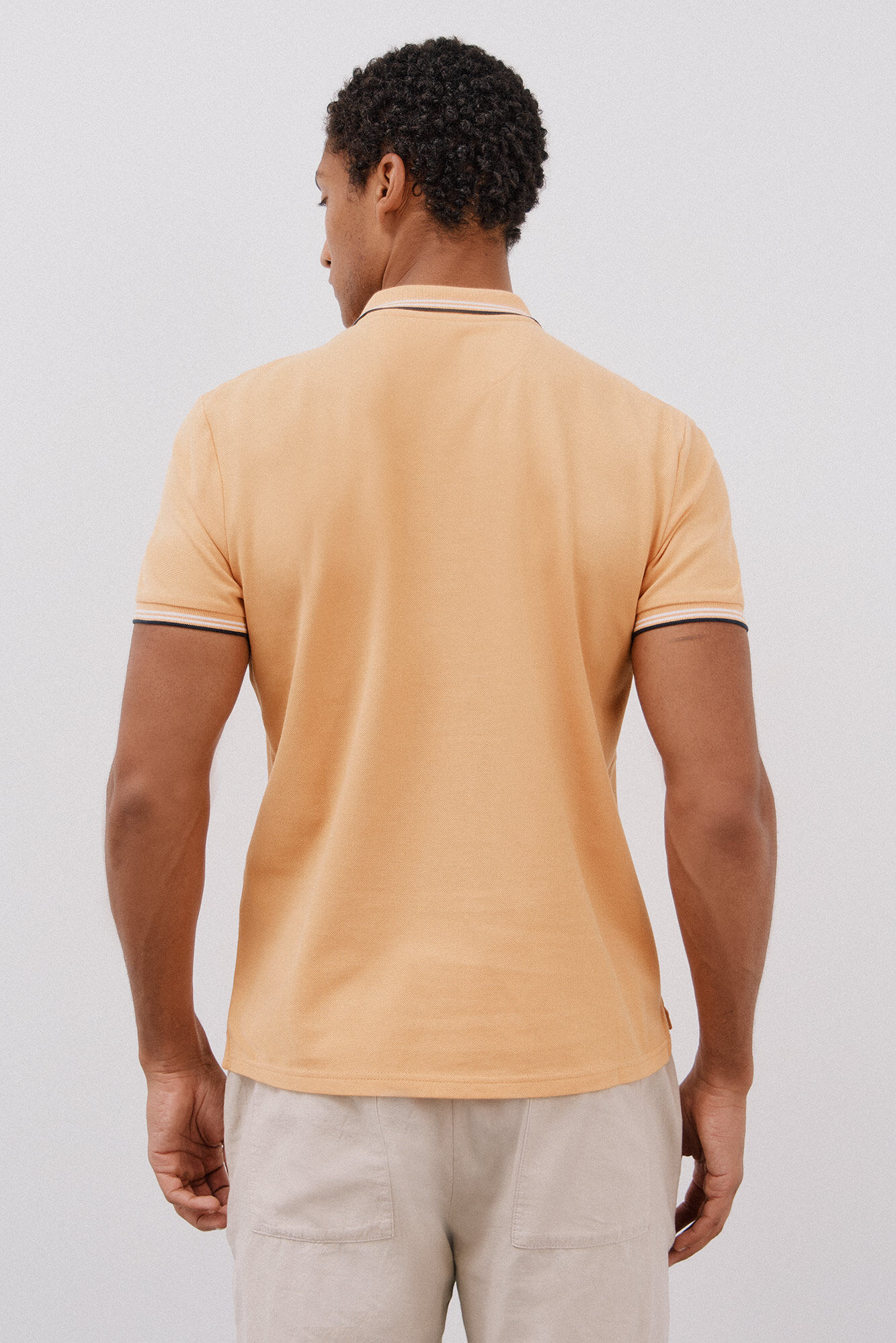 Cortefiel Polo piqu&eacute; tips Amarillo