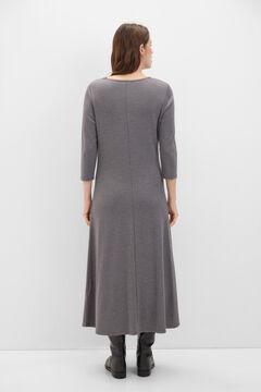 Cortefiel Vestido con frunces Gris