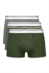 Cortefiel Pack 3 boxer punto Verde oscuro