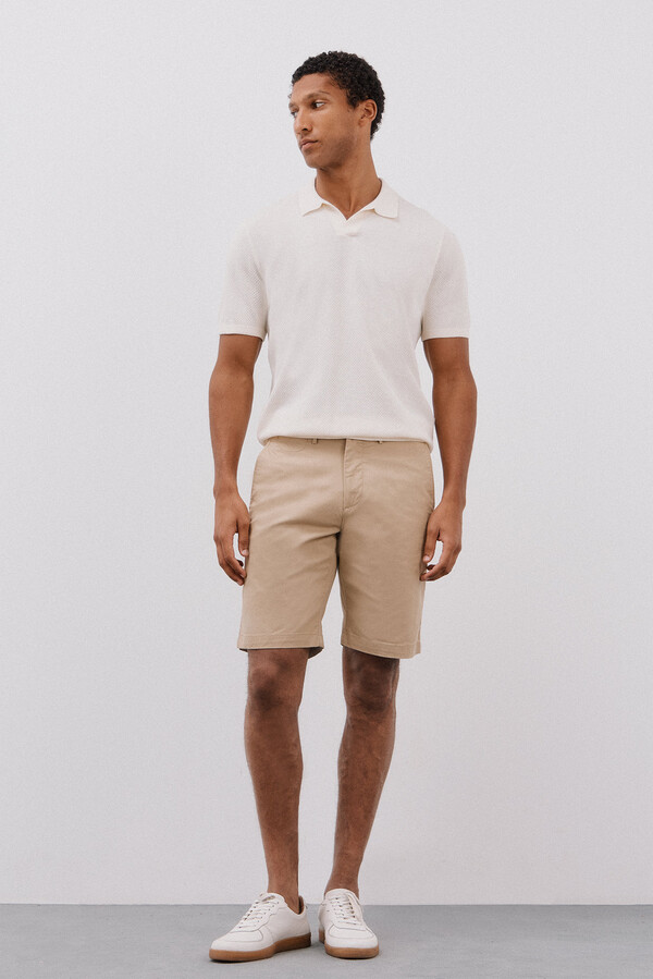 Cortefiel Bermudas chino Beige