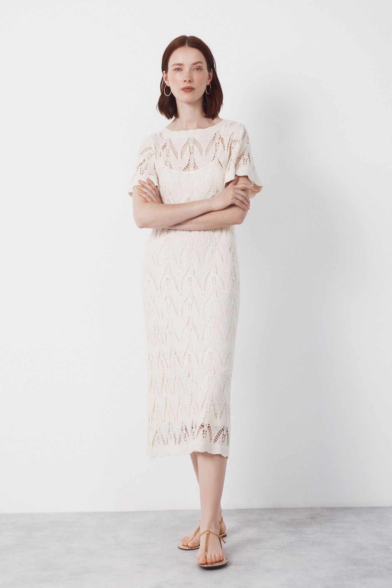 Cortefiel Vestido largo de crochet