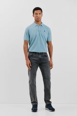 Cortefiel Polo básico piqué Azul